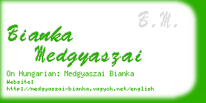 bianka medgyaszai business card